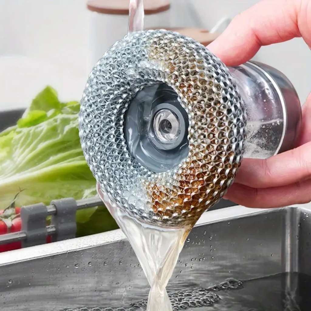 Brosse à Main avec Distributeur de Savon pour Cuisine – فرشاة يدوية بموزع صابون للمطبخ