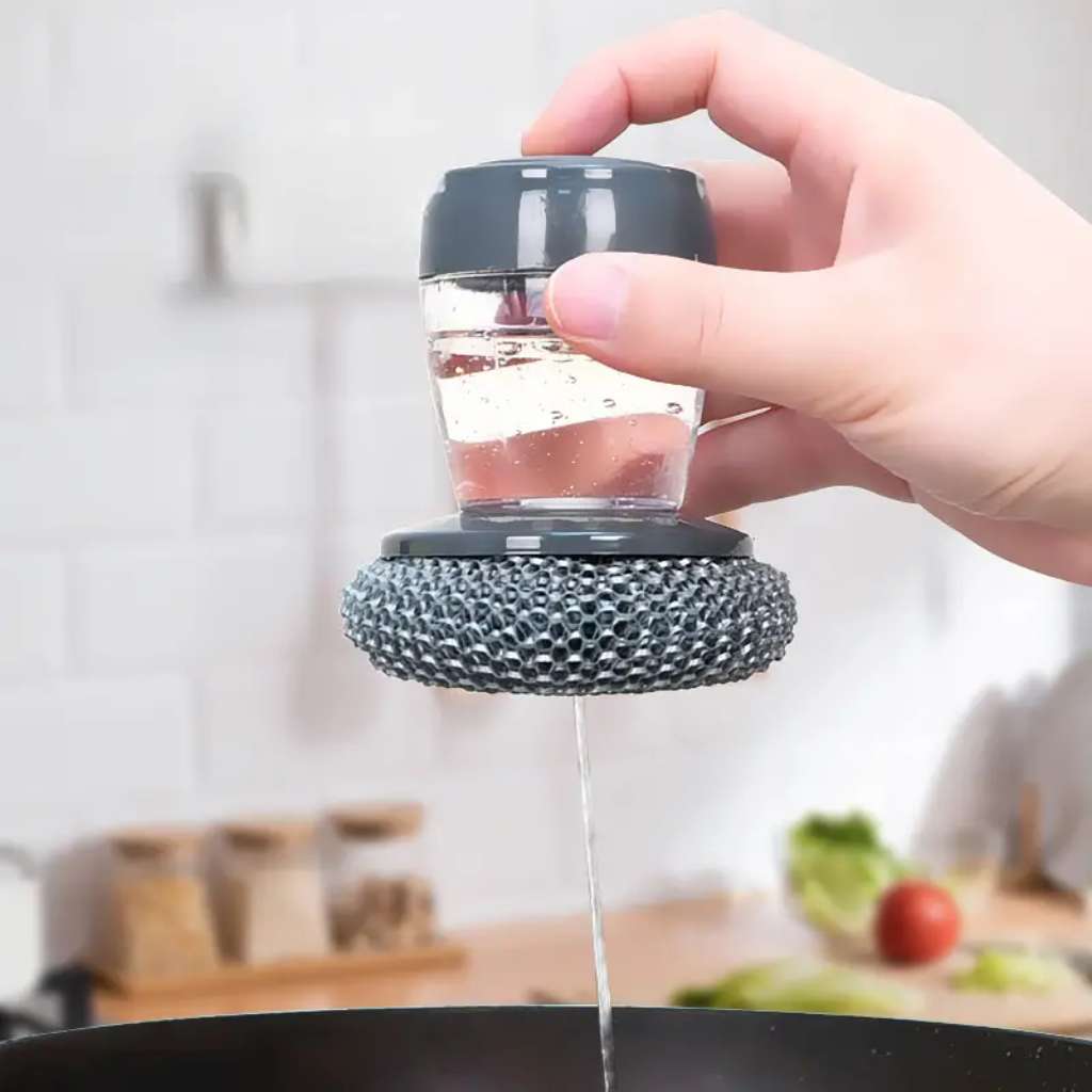 Brosse à Main avec Distributeur de Savon pour Cuisine – فرشاة يدوية بموزع صابون للمطبخ