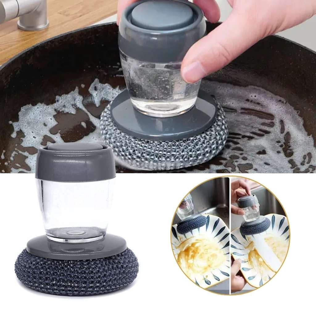 Brosse à Main avec Distributeur de Savon pour Cuisine – فرشاة يدوية بموزع صابون للمطبخ