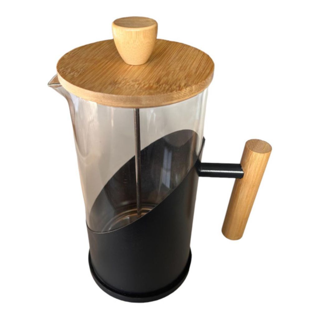 Cafetière à Piston YITIAN 350 ml avec Couvercle en Bambou